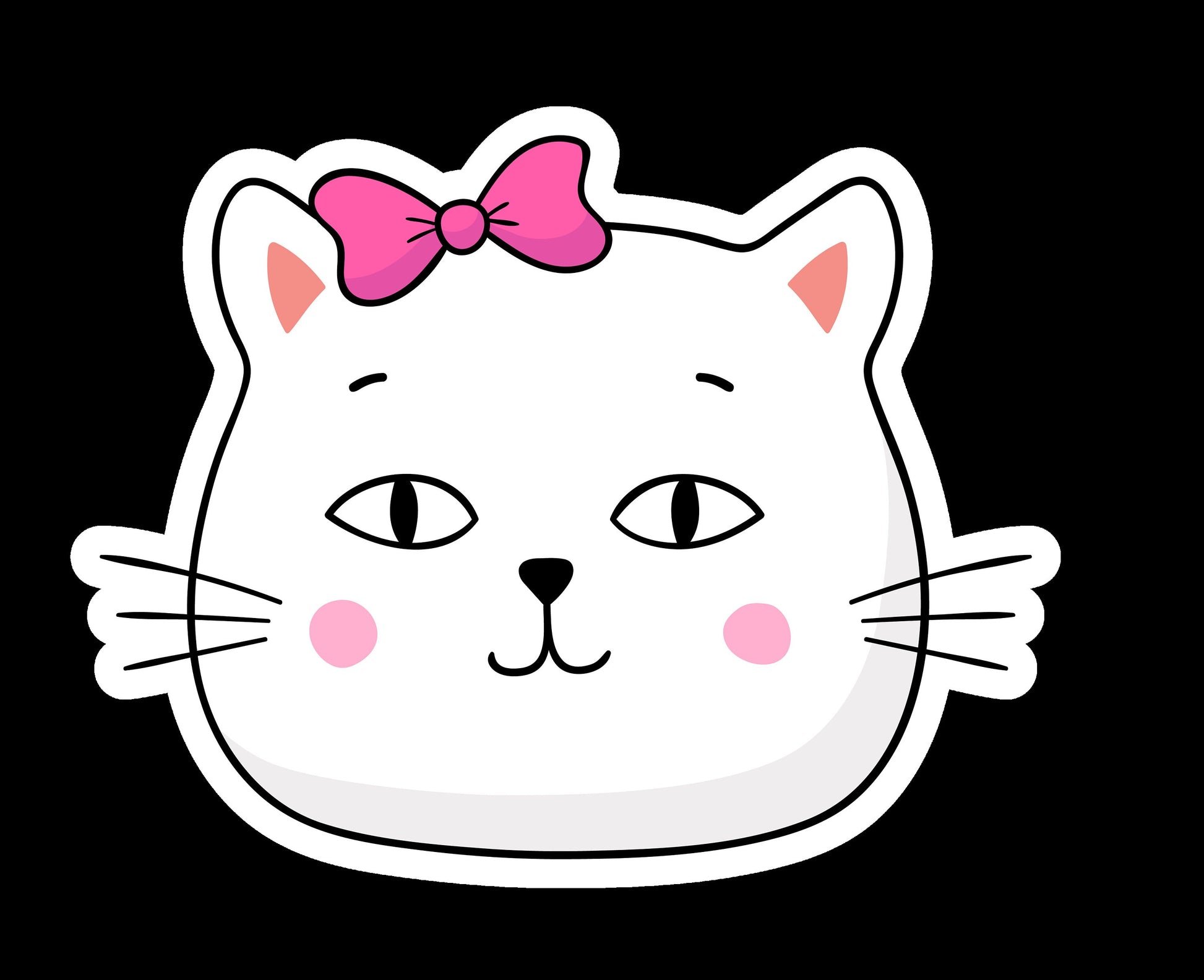 Cute Cat Stickers - Cat Portraits, Cute Cats, Cat Lovers Stickers, Cat Stickers, Vinyl Stickers, Weatherproof Stickers.