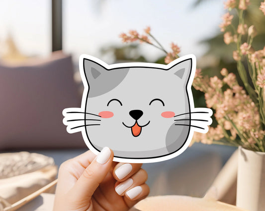 Cute Cat Stickers - Cat Portraits, Cute Cats, Cat Lovers Stickers, Cat Stickers, Vinyl Stickers, Weatherproof Stickers.