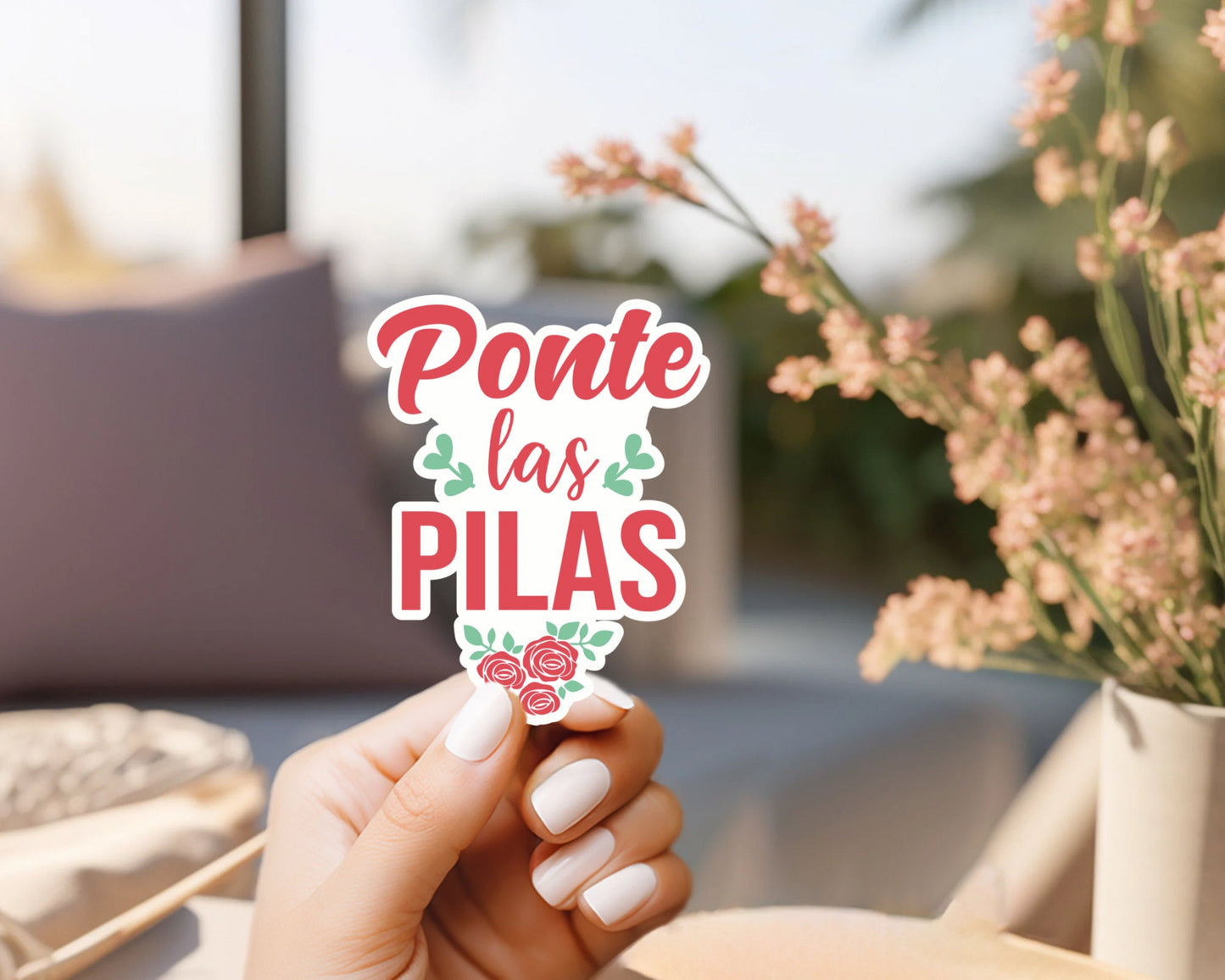 Ponte las Pilas Sticker, custom handmade, weatherproof and vinyl Stickers - Latina - Latinx - Latina Pride - Latinx Stickers