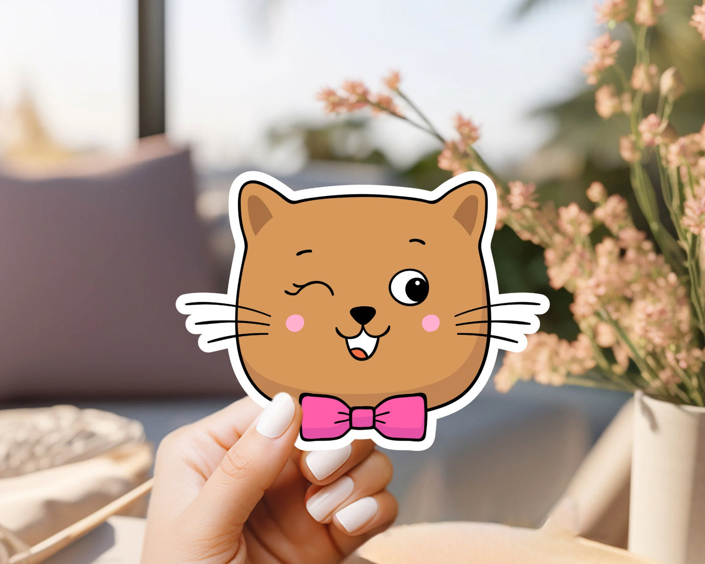 Cute Cat Stickers - Cat Portraits, Cute Cats, Cat Lovers Stickers, Cat Stickers, Vinyl Stickers, Weatherproof Stickers.