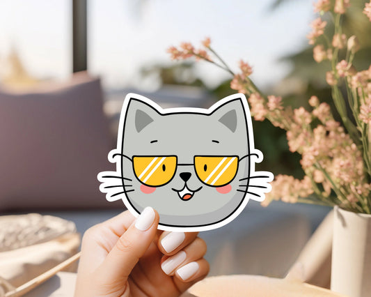 Cute Cat Stickers - Cat Portraits, Cute Cats, Cat Lovers Stickers, Cat Stickers, Vinyl Stickers, Weatherproof Stickers.