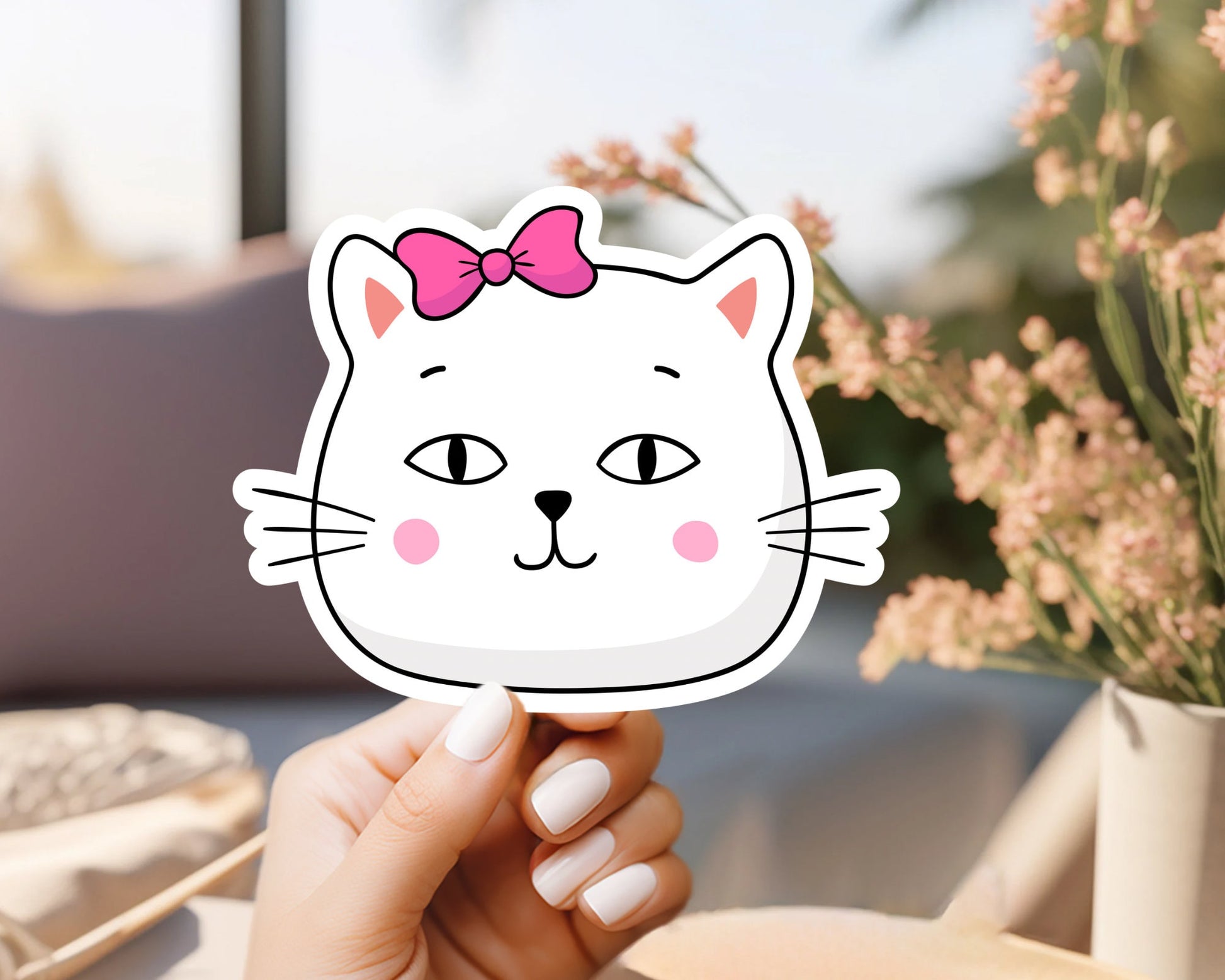 Cute Cat Stickers - Cat Portraits, Cute Cats, Cat Lovers Stickers, Cat Stickers, Vinyl Stickers, Weatherproof Stickers.