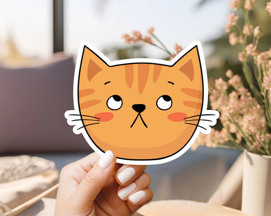 Cute Cat Stickers - Cat Portraits, Cute Cats, Cat Lovers Stickers, Cat Stickers, Vinyl Stickers, Weatherproof Stickers.