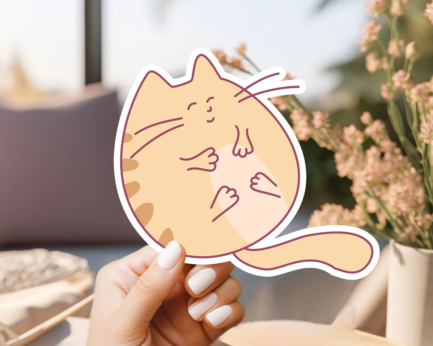 Cute Cat Stickers - Cat Portraits, Cute Cats, Cat Lovers Stickers, Cat Stickers, Vinyl Stickers, Weatherproof Stickers.