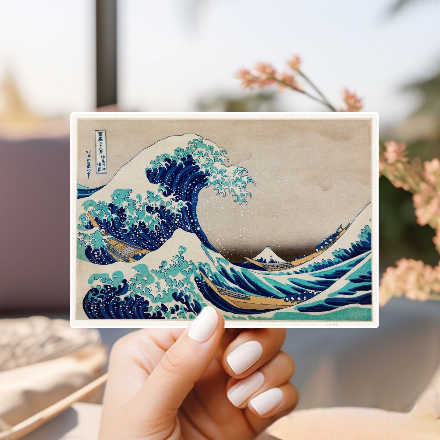 Under the Wave off Kanagawa - The Great Wave sticker Katsushika Hokusai | For Water Bottle, Hardhat, Skateboard, Laptop, Phone Case