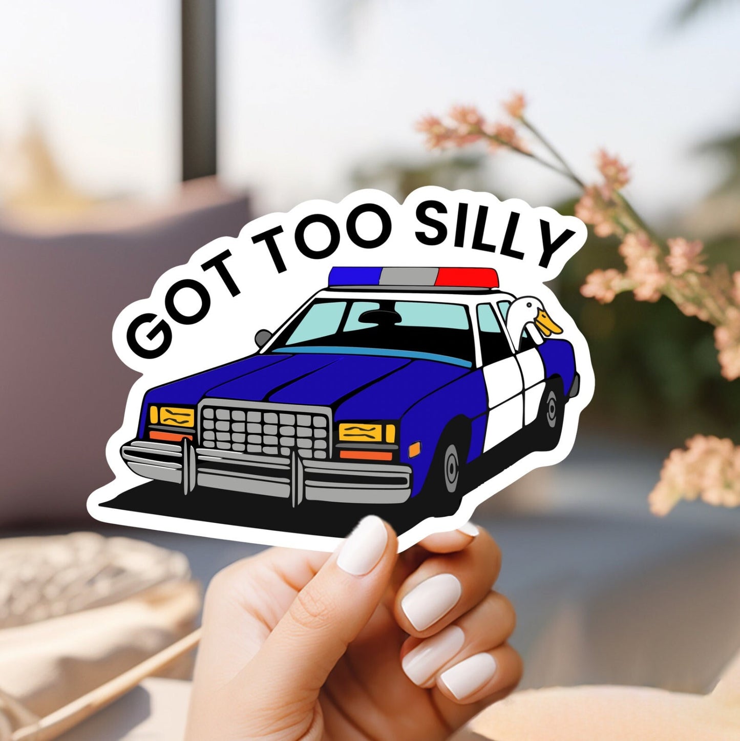 Silly Goose Sticker | Got Too Silly, Silly Goose Sticker, funny meme vinyl sticker for laptop, Stanley, hardhat, skateboard, car, notebook