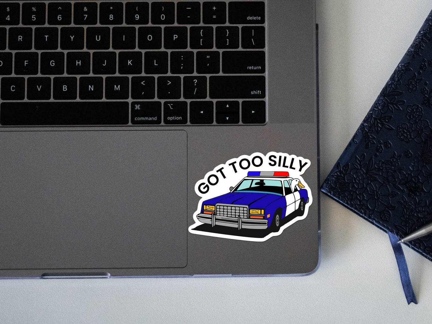 Silly Goose Sticker | Got Too Silly, Silly Goose Sticker, funny meme vinyl sticker for laptop, Stanley, hardhat, skateboard, car, notebook