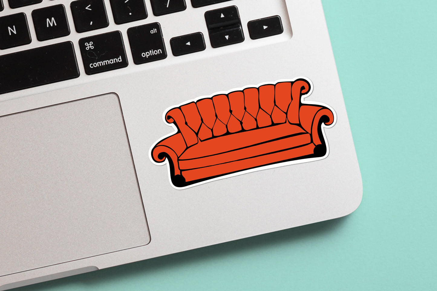 Friends Couch Sticker, Central P couch, custom handmade, weatherproof and vinyl sticker, laptop sticker, best friends