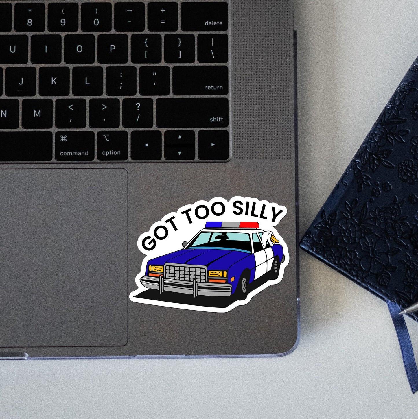 Silly Goose Sticker | Got Too Silly, Silly Goose Sticker, funny meme vinyl sticker for laptop, Stanley, hardhat, skateboard, car, notebook