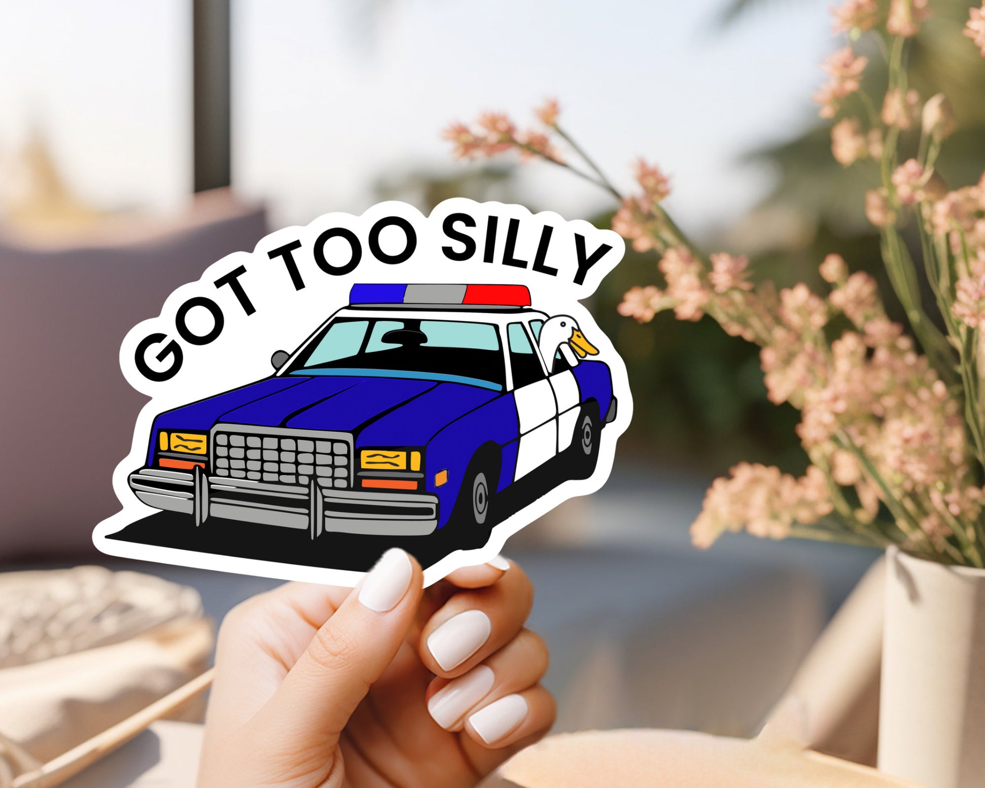 Silly Goose Sticker | Got Too Silly, Silly Goose Sticker, funny meme vinyl sticker for laptop, Stanley, hardhat, skateboard, car, notebook