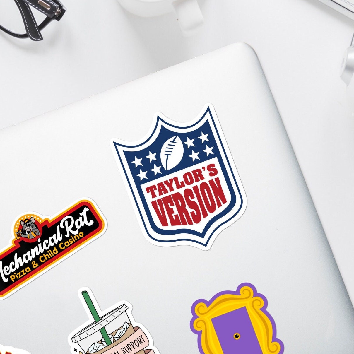 Taylor’s Version NFL Mock Logo Sticker | Go Taylor’s Boyfriend Sticker, funny, for laptop, Stanley water bottle, unique gifts, weatherproof