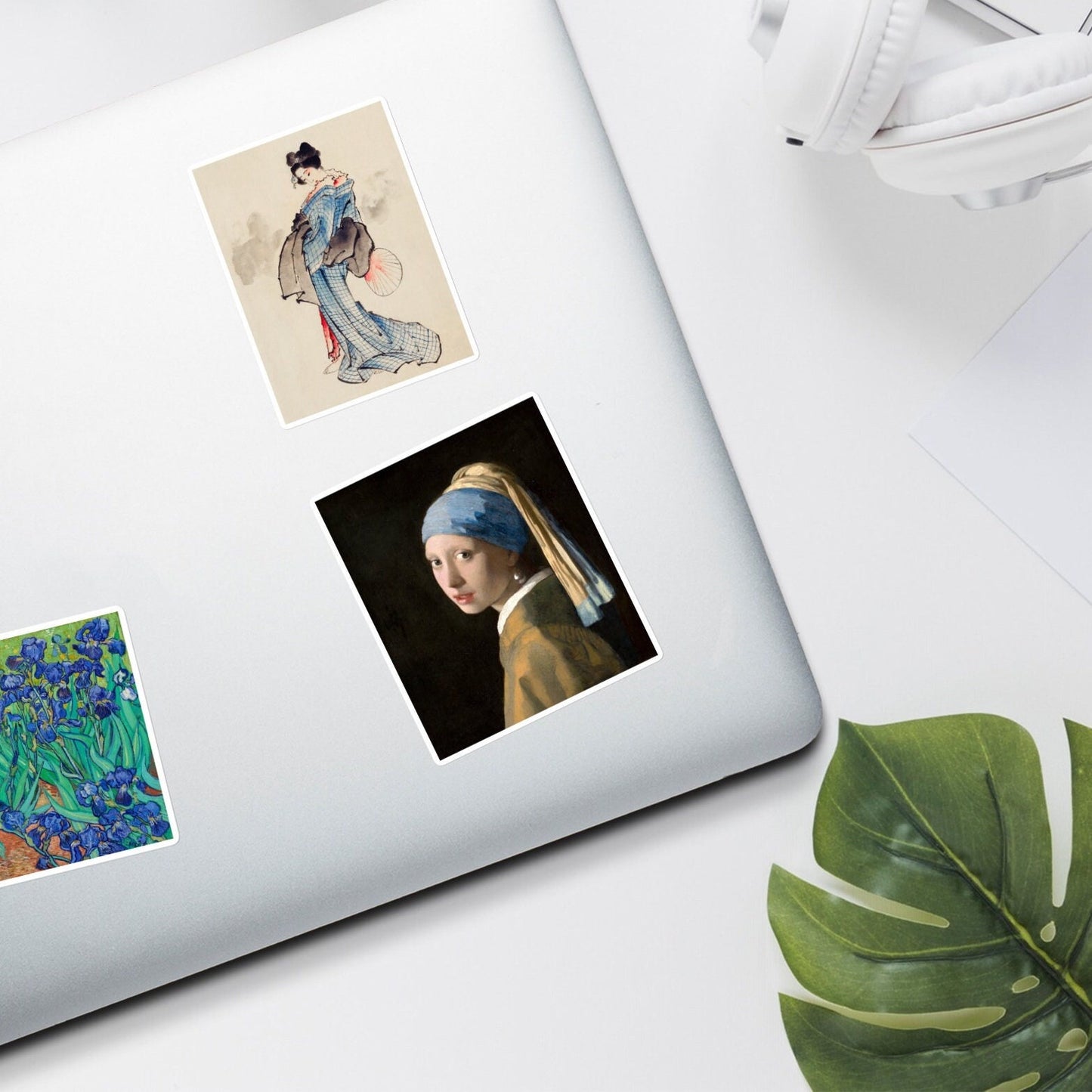 Johannes Vermeer’s Girl with a Pearl Earring Sticker | For Water Bottle, Hardhat, Skateboard, Laptop, Phone Case, Weatherproof, Vinyl Stick