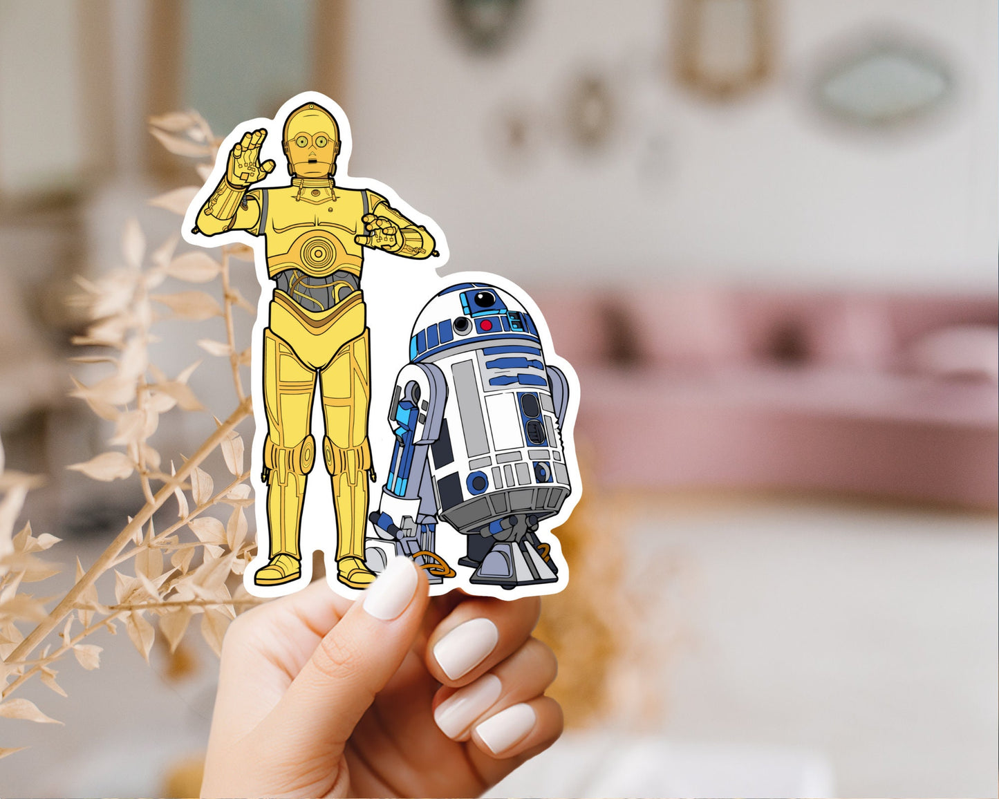 Star Wars Droid Sticker | Star Wars R2D2 Droid Sticker | Star Wars Sticker | Cartoon Droid | Party Favor Star Wars Gift