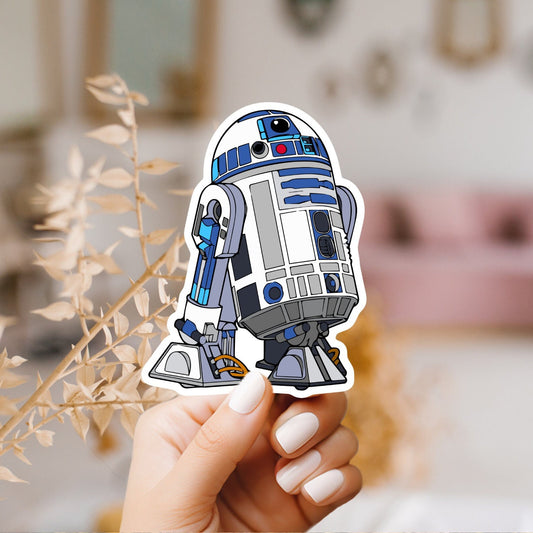 Star Wars Droid Sticker | Star Wars R2D2 Droid Sticker | Star Wars Sticker | Cartoon Droid | Party Favor Star Wars Gift