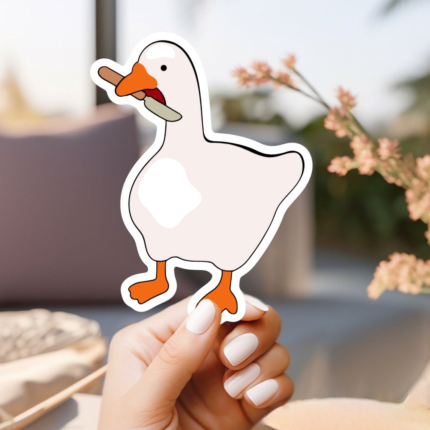 Silly Goose Sticker | Peace was never an option, Silly Goose Sticker, funny meme vinyl sticker for laptop, Stanley, hardhat, skateboard