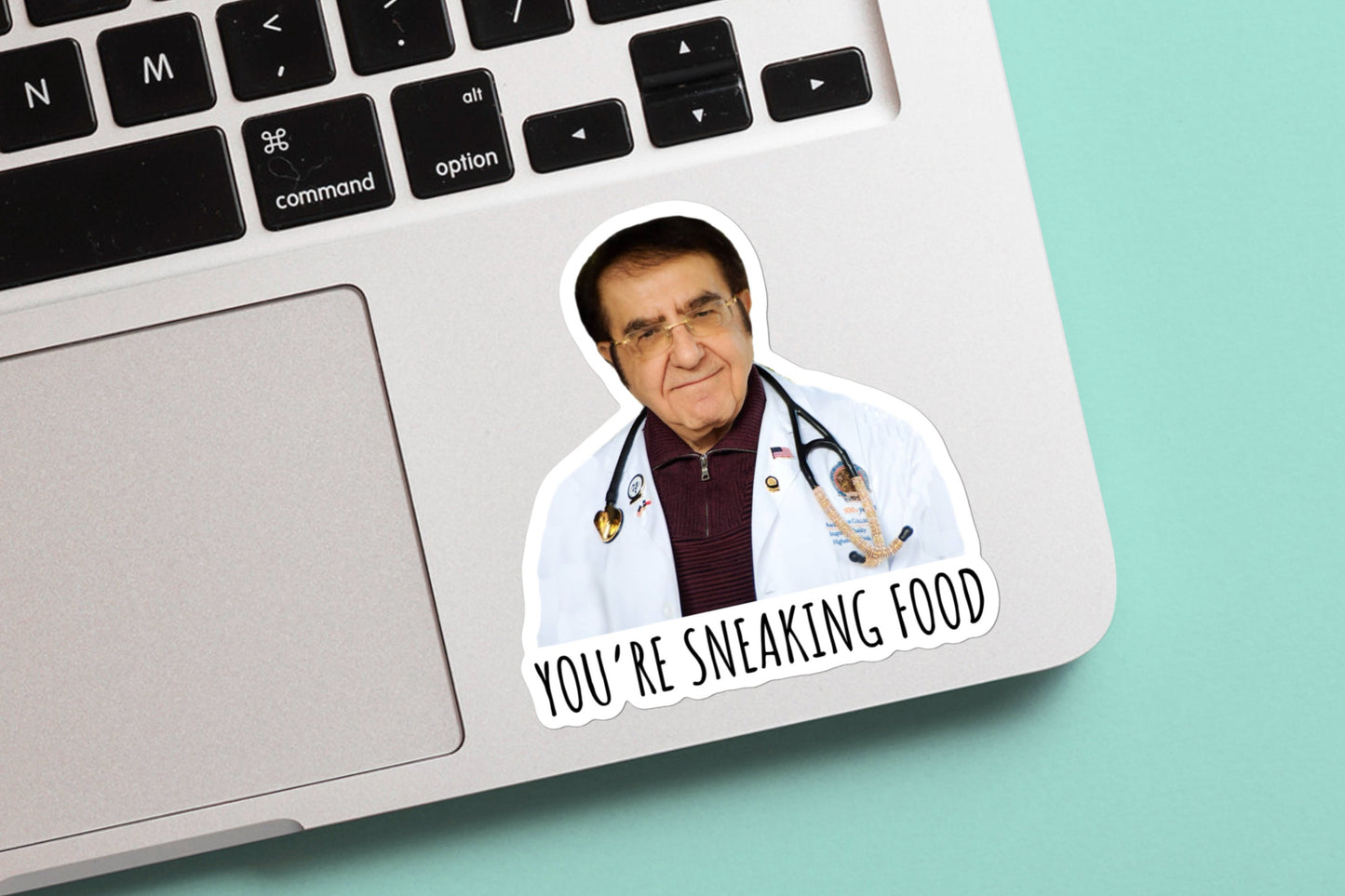 Dr. Now You’re Sneaking Food Sticker Or Magnet | Vinyl Sticker for Laptop, Stanley, Water Bottle, Dr Nowzaradan 600 lb life show