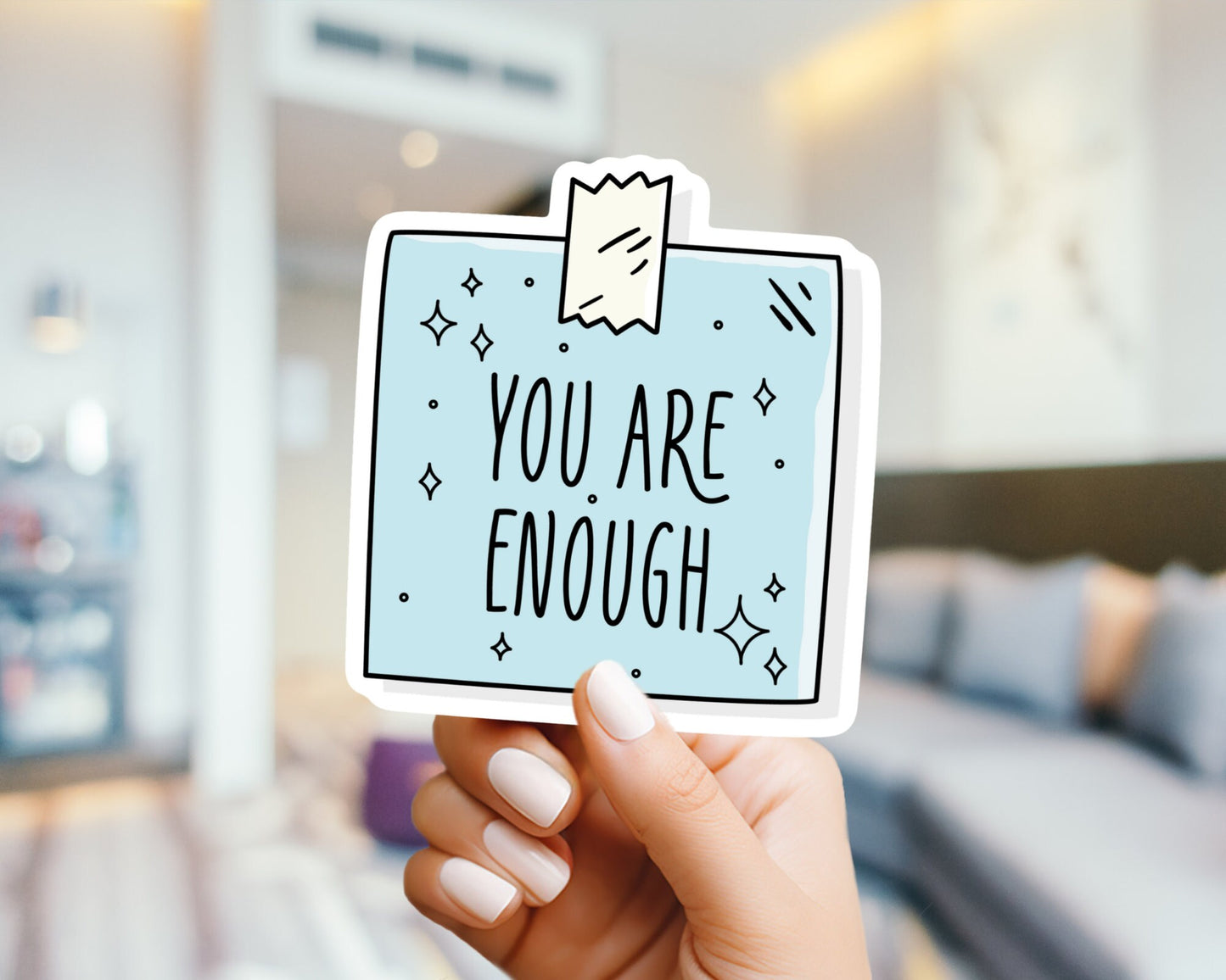 Sticky Note Affirmation Sticker Take a Deep Breath | Positivity Stickers, Mental Health Support, Laptop, Stanley, Water Bottle