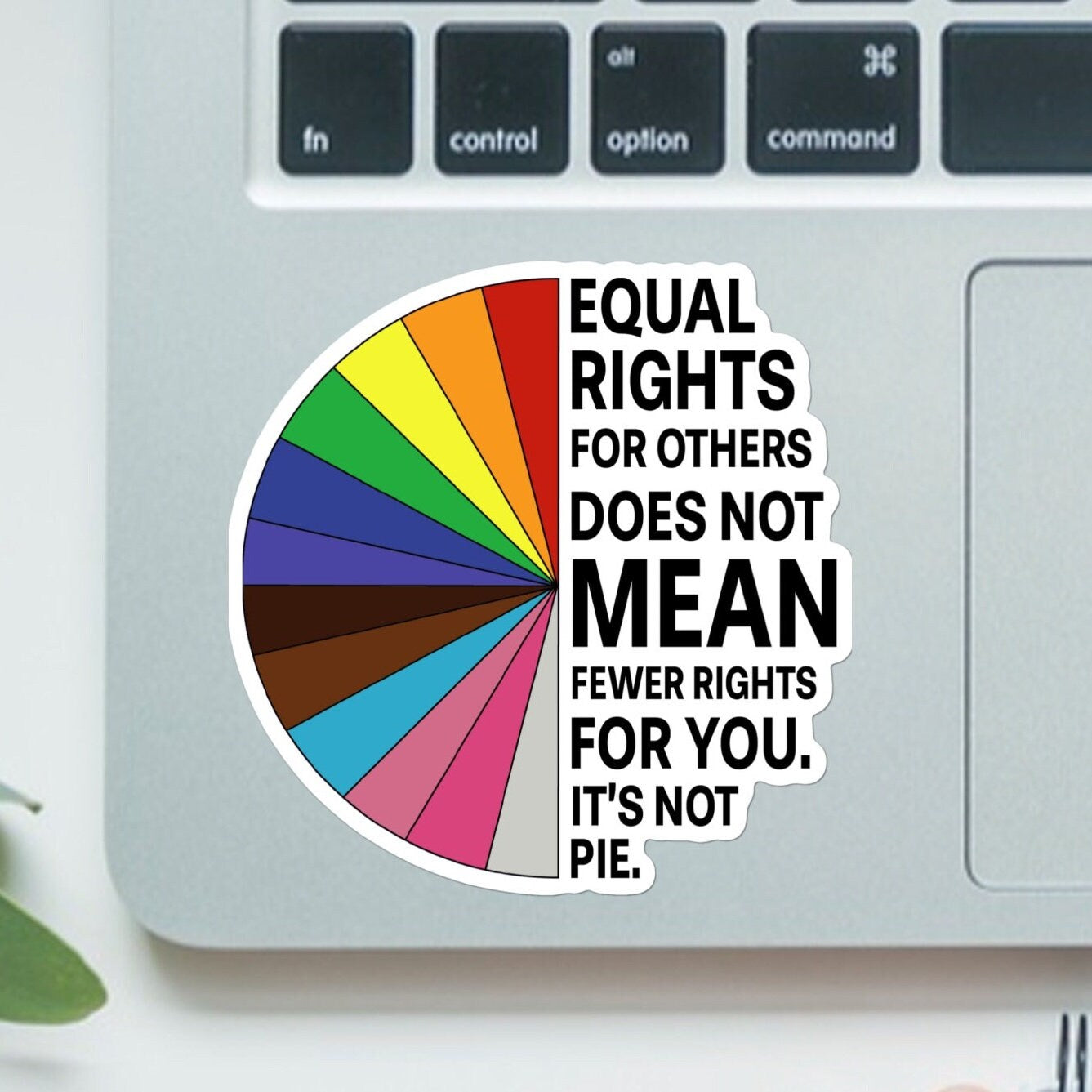 Equal Rights For Others Doesn’t Mean Fewer Rights for Your. It’s not Pie Sticker -  vinyl, weatherproof, meme sticker, nostalgia, LGBTQIA+