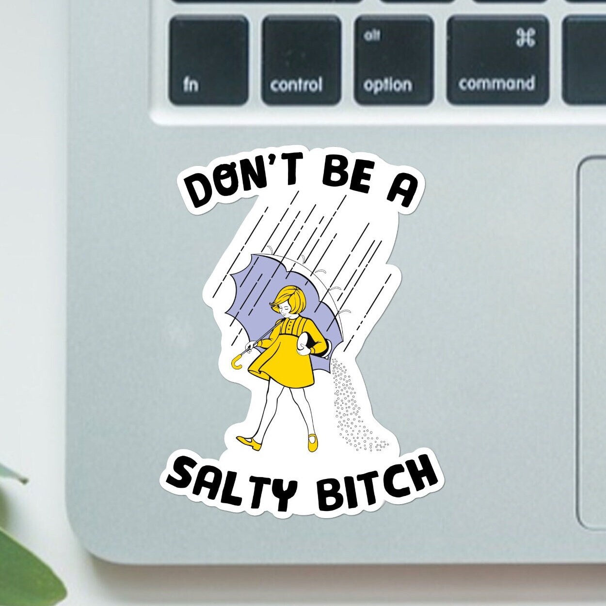 Don’t Be a Salty Bi**h Sticker - Meme Sticker, water bottle, laptop, vinyl, weatherproof, meme sticker, nostalgia, funny, unique gift.