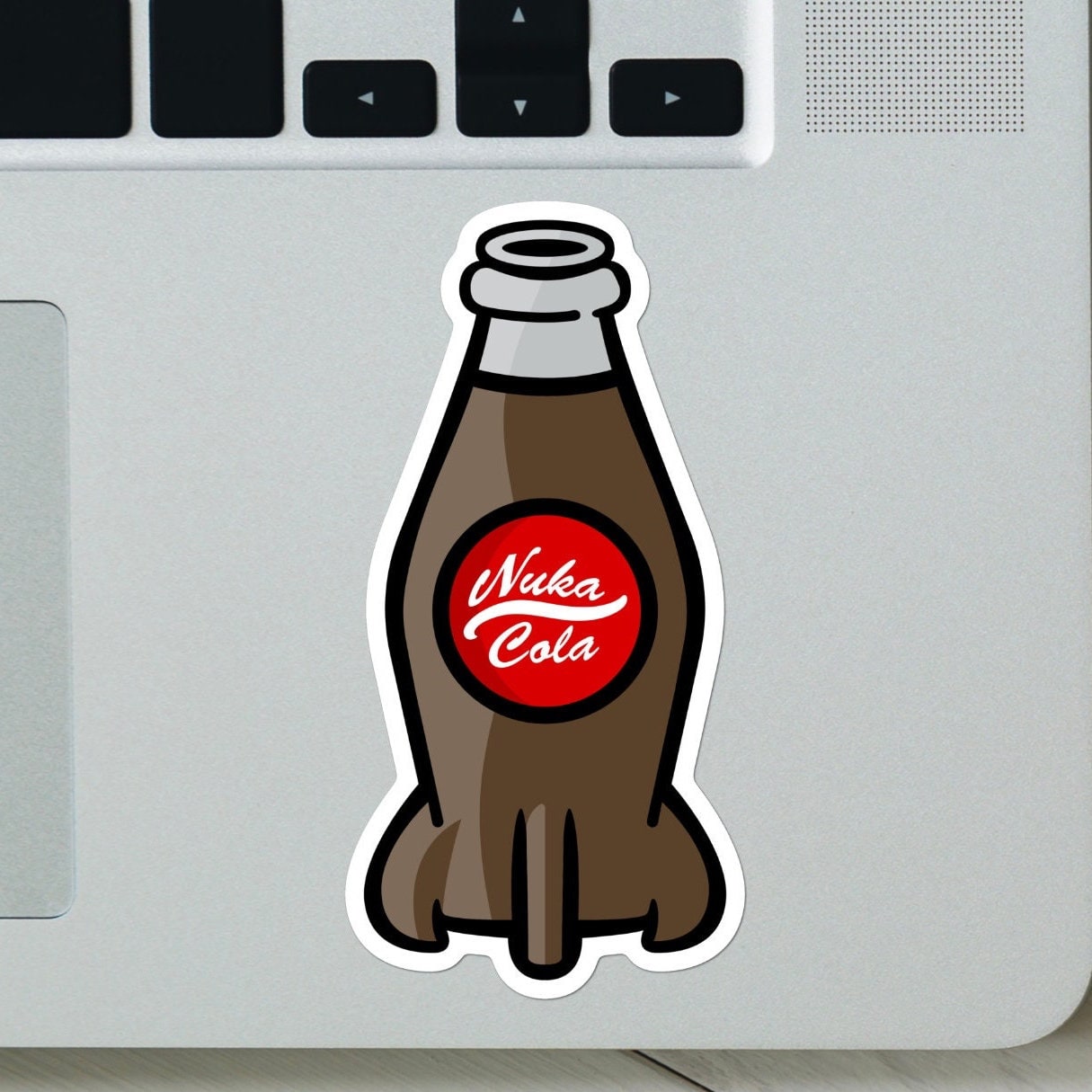 Nuka Cola Bottle Sticker - For Gamers, Gifts for him and her, for Laptop, Water Bottle, Skateboard, CellPhone, Vault Dwellers, Wasteland