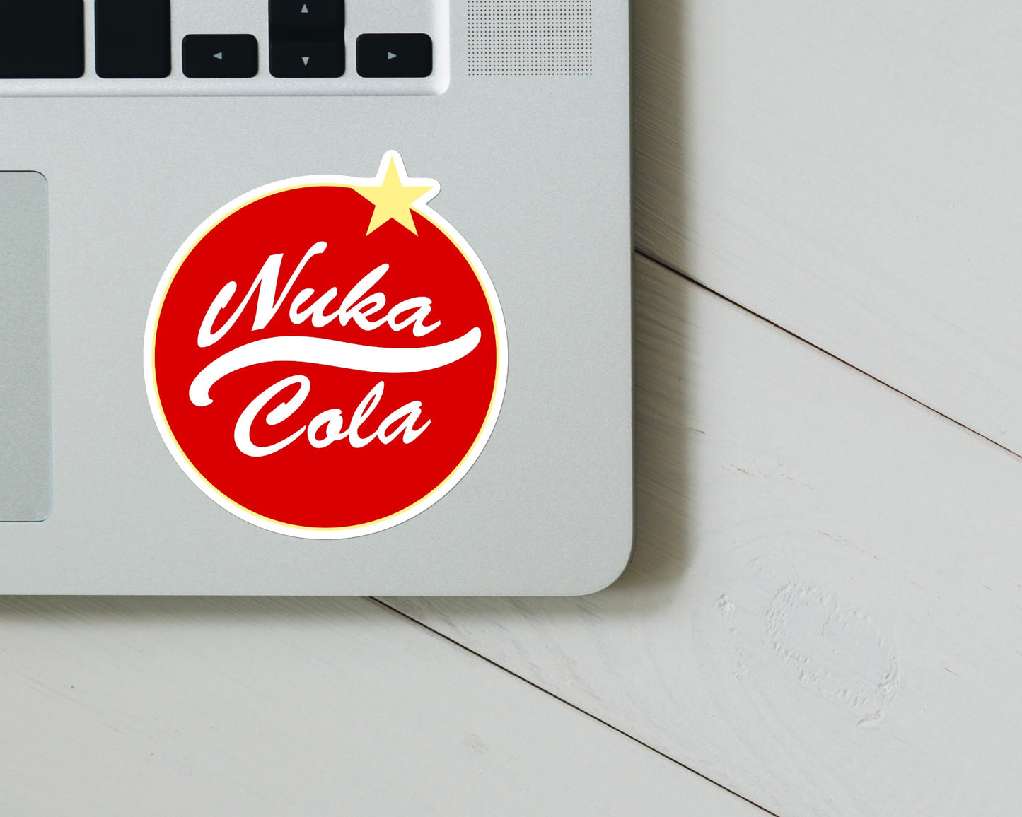 Nuka Cola Logo Sticker - For Gamers, Gifts for him and her, for Laptop, Water Bottle, Skateboard, CellPhone, Vault Dwellers, Wasteland