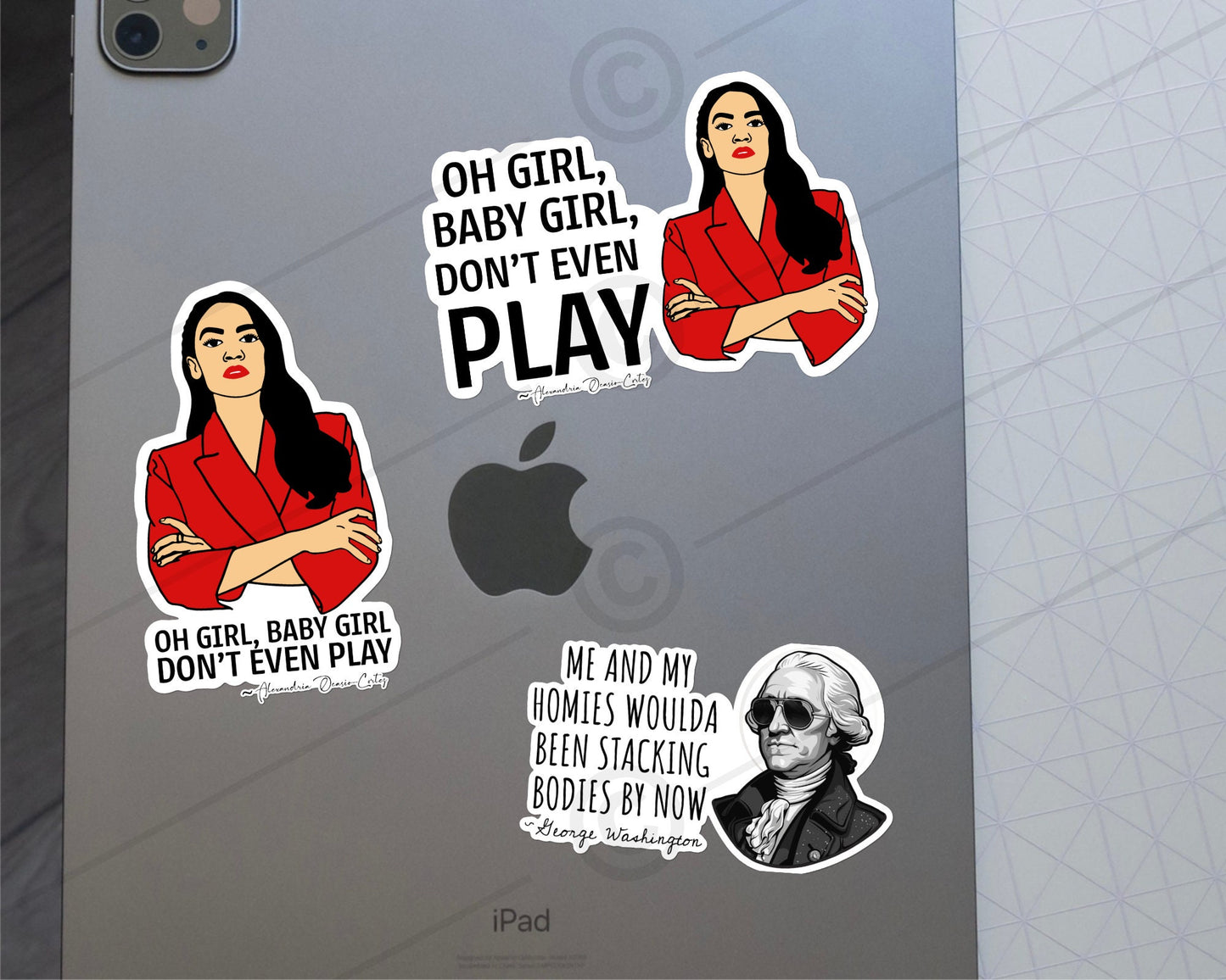 AOC Oh Girl, Baby Girl, Don’t Even Play  Sticker OR Magnet- Alexandria Ocasio-Cortez sticker, strong women, funny sticker, election 2024