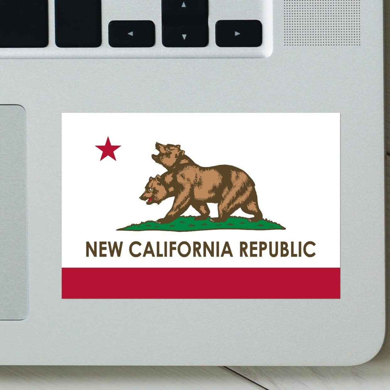 The new california republic flag ncr sticker - ncr, wasteland, for laptop, water bottle, haydroflask. gamer fans, gamer nerds, unique gift