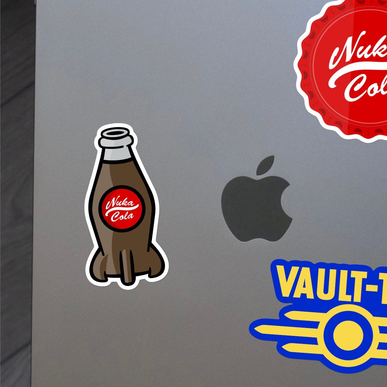 Nuka Cola Bottle Sticker - For Gamers, Gifts for him and her, for Laptop, Water Bottle, Skateboard, CellPhone, Vault Dwellers, Wasteland