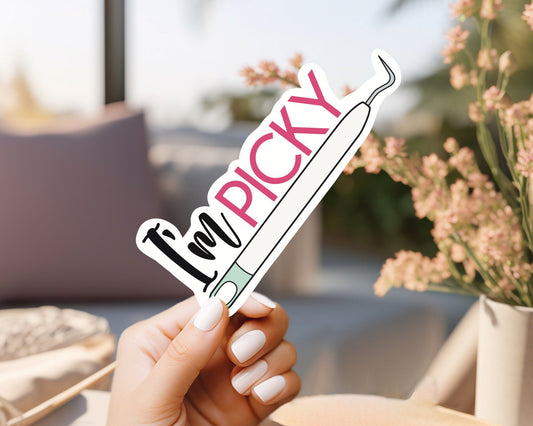 I’m picky cricut tool sticker for crafters, vinyl sticker, custom handmade, craft sticker, sets, weatherproof, laminated.