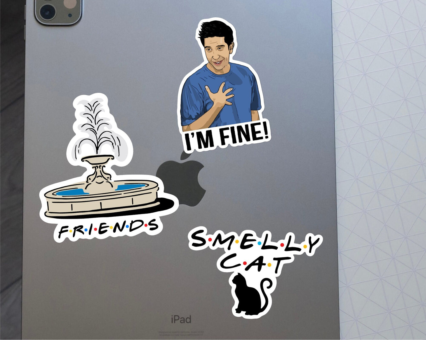 Ross “i’m fine” friends sticker - funny sticker for fans of friends tv show - for laptop, water bottle, case, gifr for him and her