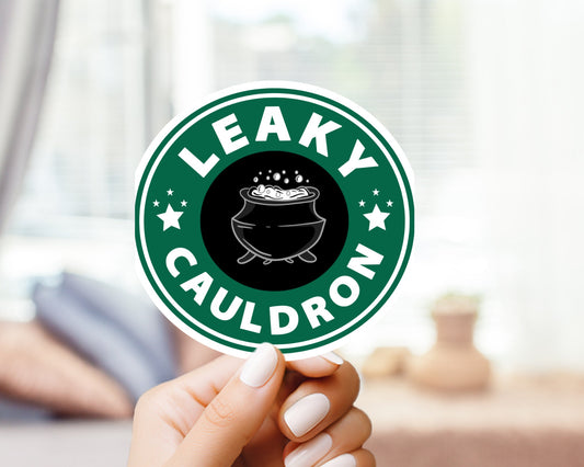 Leaky Cauldron Sticker - Hogsmeade Sticker, Funny Sticker, for Laptop, Cellphone Case, Water Bottle, Hydroflask, Stanley