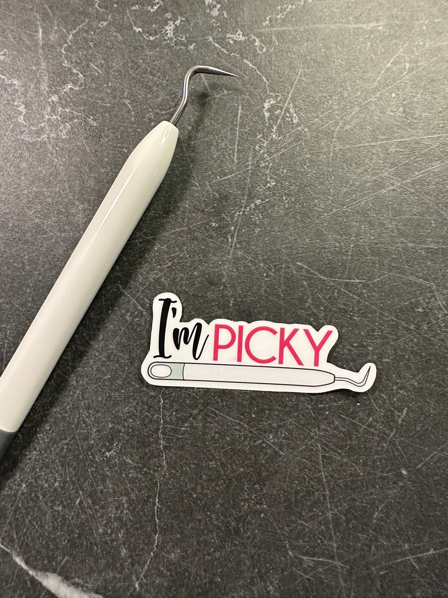 I’m picky cricut tool sticker for crafters, vinyl sticker, custom handmade, craft sticker, sets, weatherproof, laminated.