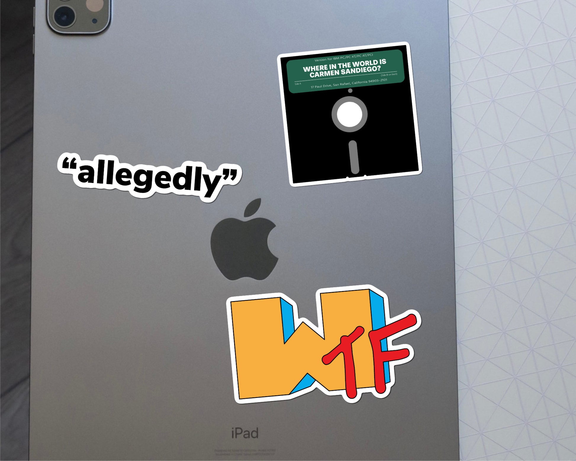 Allegedly Sticker - Funny sticker for Laptop, Water Bottle, Hydroflask, Stanley, Cellphone Case, etc.